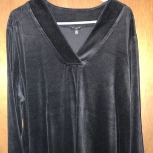 Talbots velour vneck top